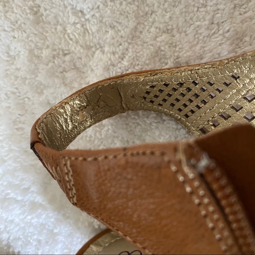 Me Too Brown Leather Sandals - Picture 12 of 13